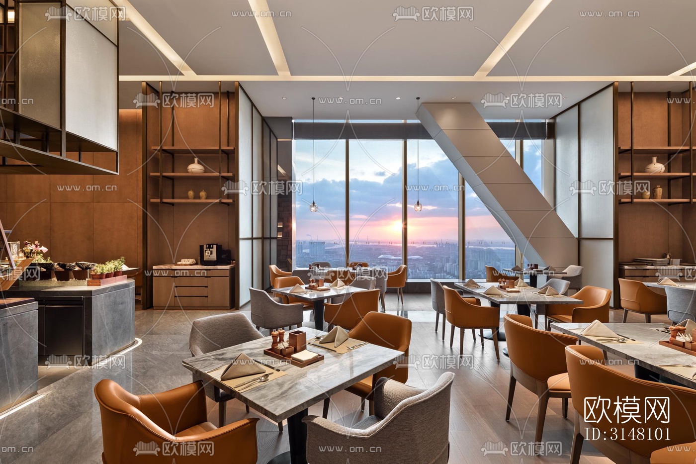 现代酒店民宿效果图下载（渲染图9）