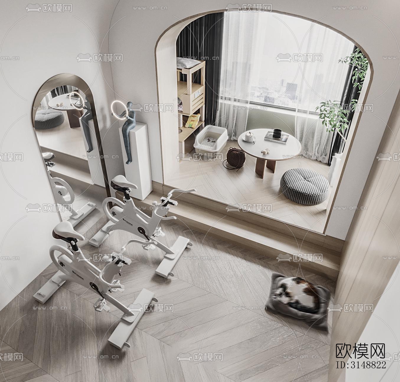 北欧平层效果图下载（渲染图4）