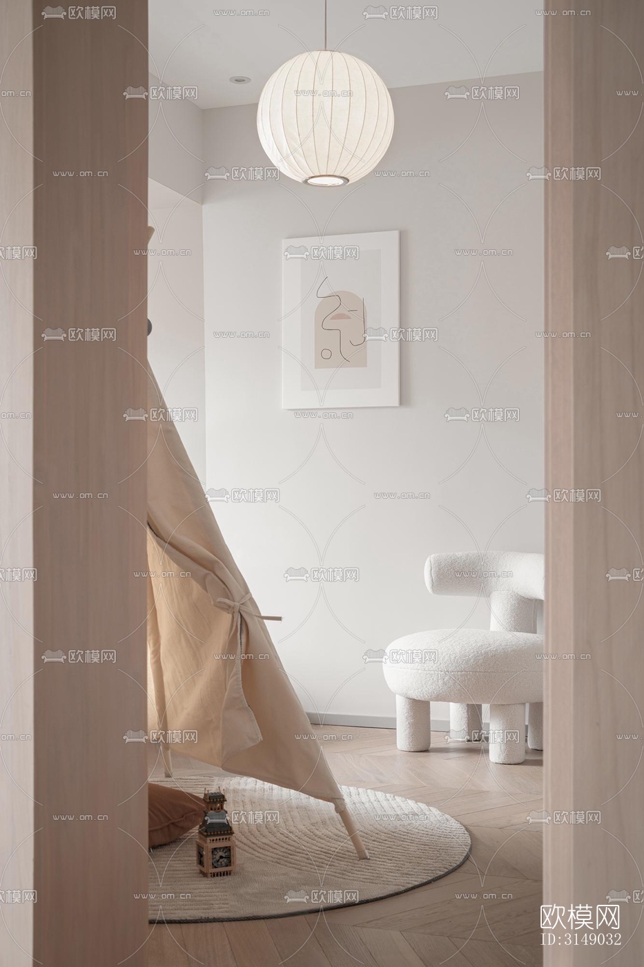 日式平层效果图下载（渲染图17）