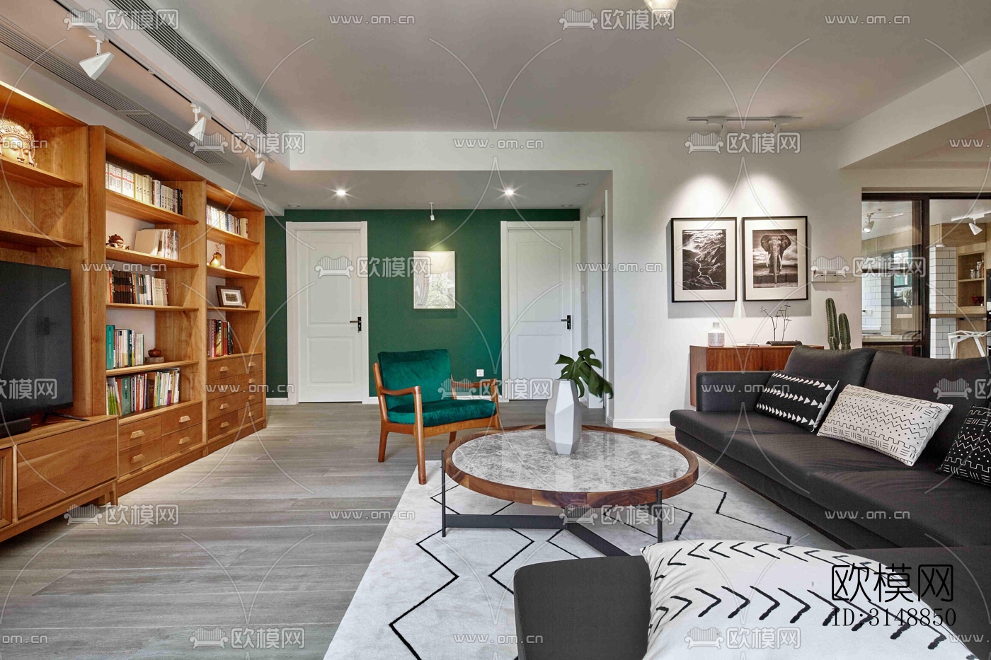 北欧平层效果图下载（渲染图5）