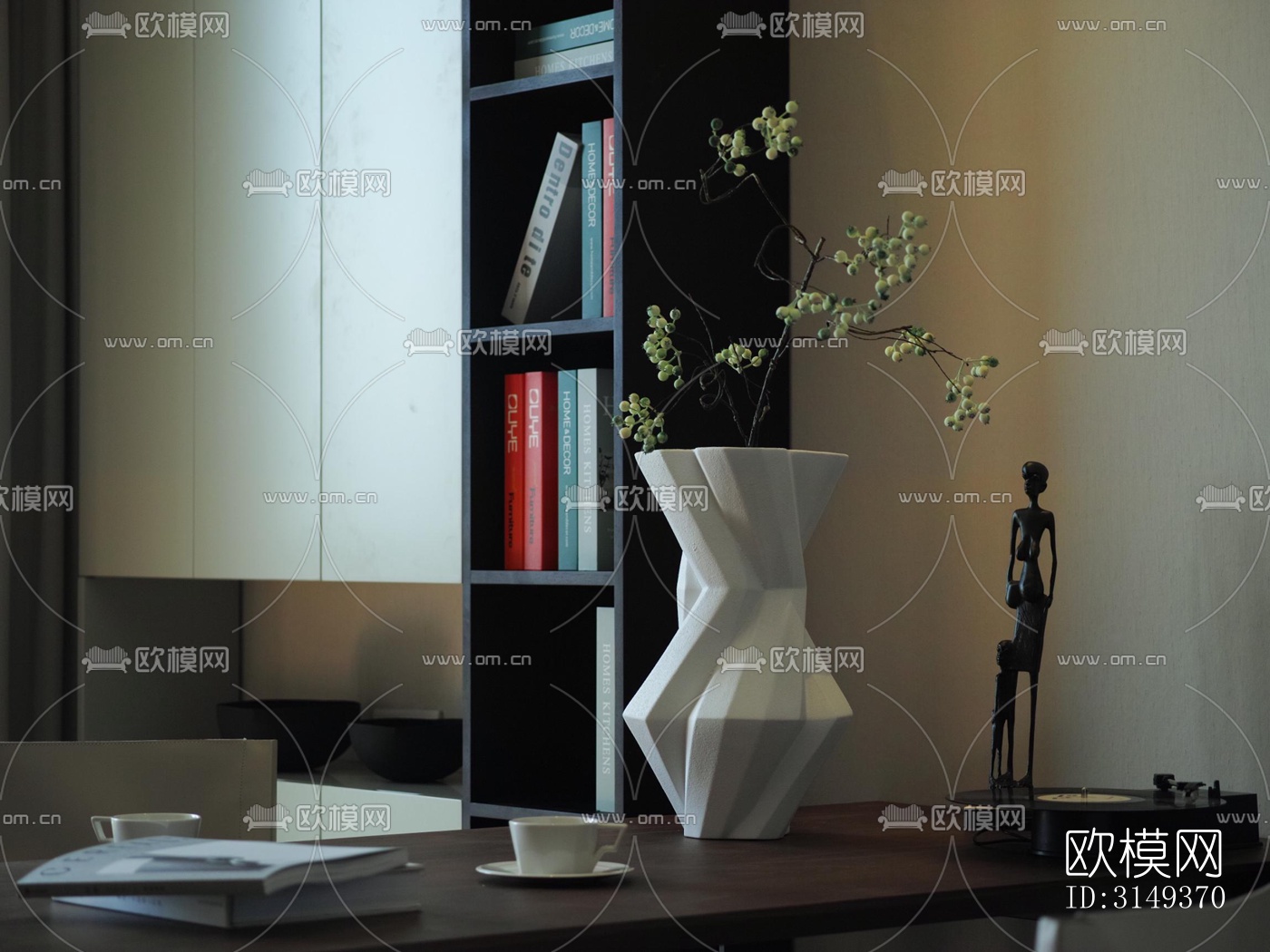 现代平层效果图下载（渲染图3）