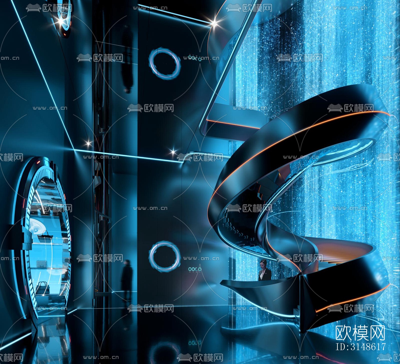 现代酒吧效果图下载（渲染图7）