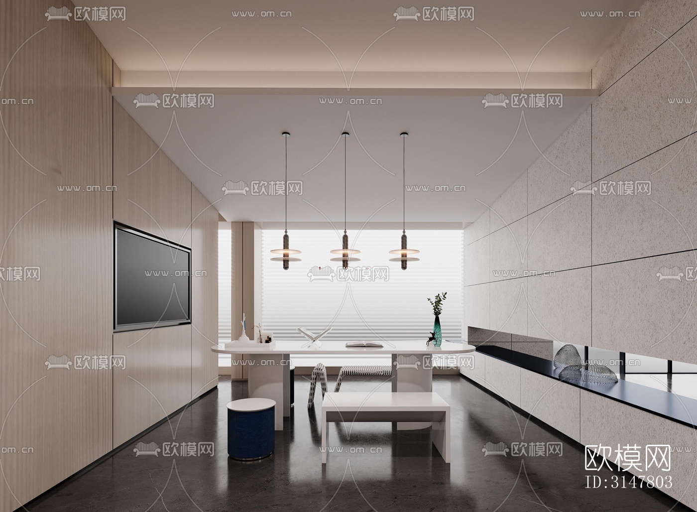 现代售楼处效果图下载（渲染图13）