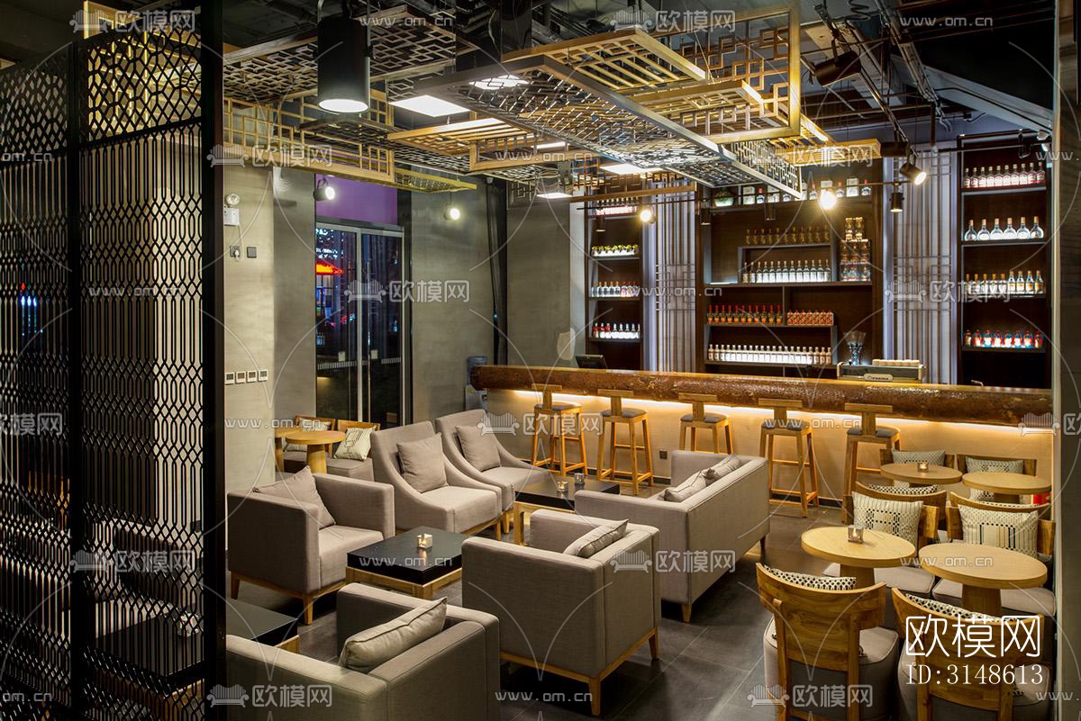 现代酒吧效果图下载（渲染图7）