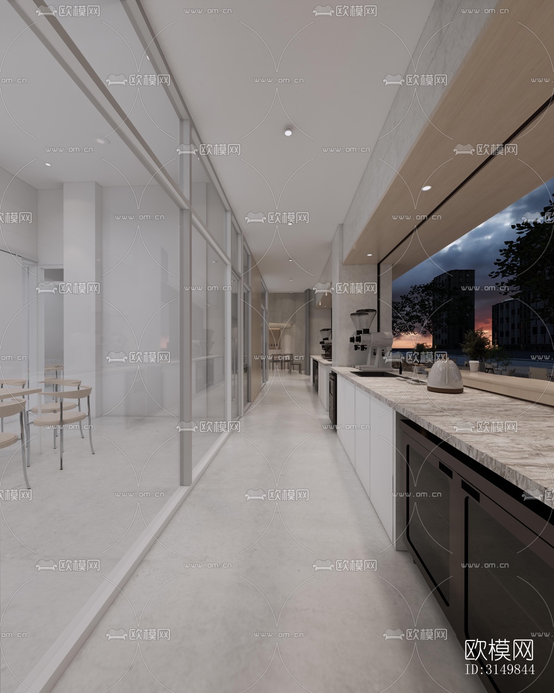 现代咖啡奶茶效果图下载（渲染图11）