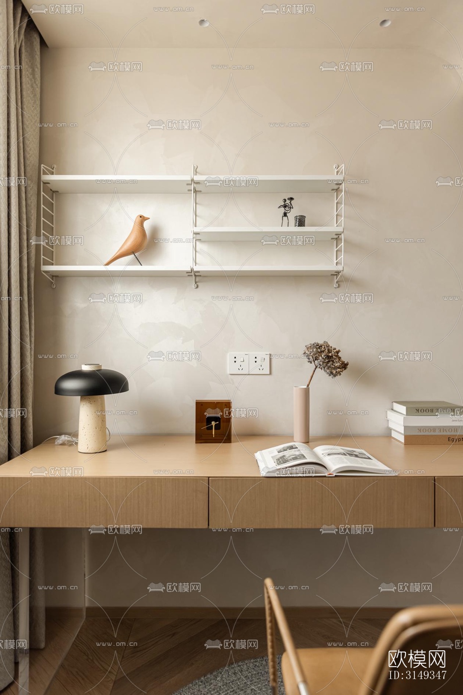 现代平层效果图下载（渲染图18）