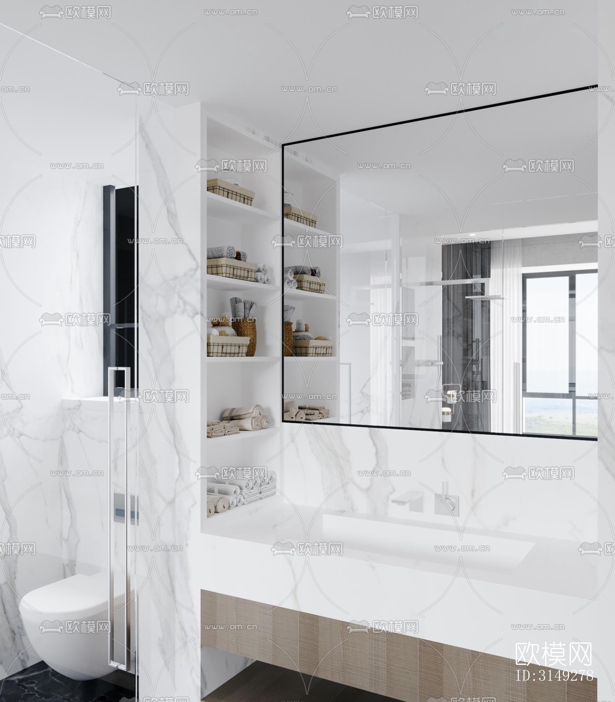 现代平层效果图下载（渲染图4）