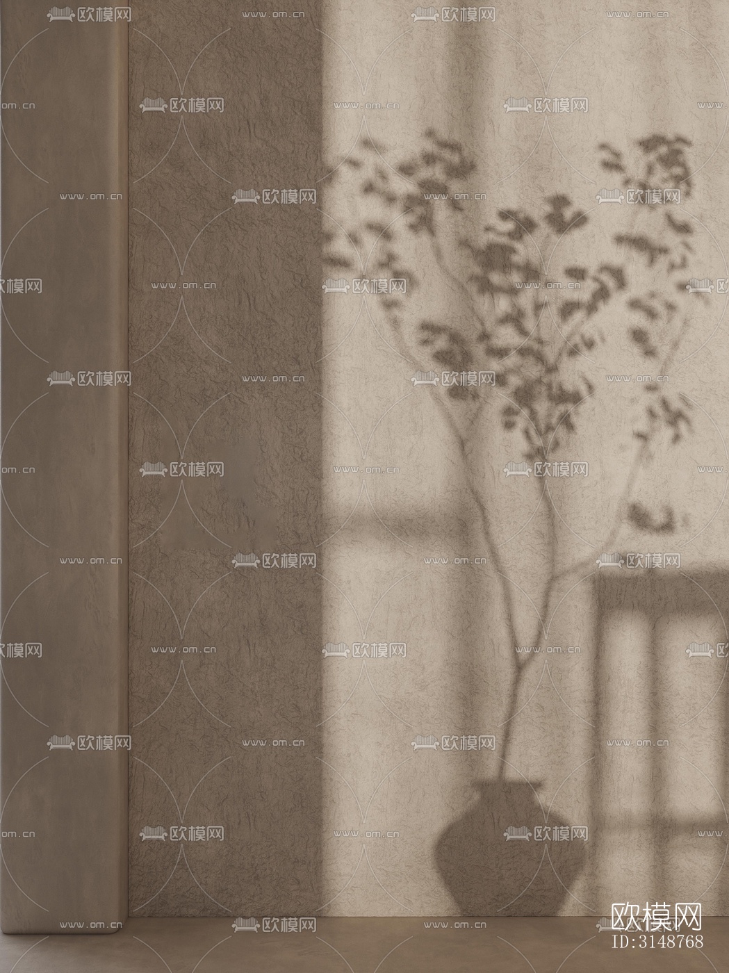 侘寂平层效果图下载（渲染图10）