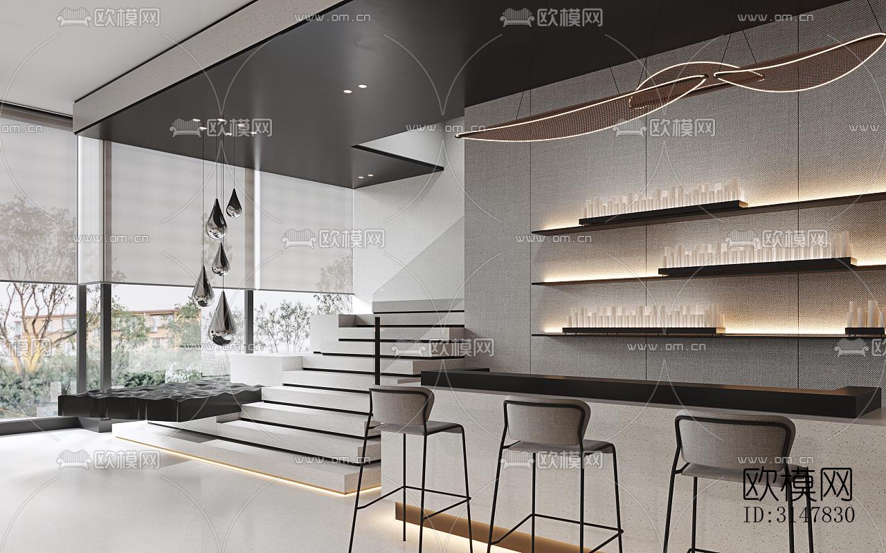 现代售楼处效果图下载（渲染图6）