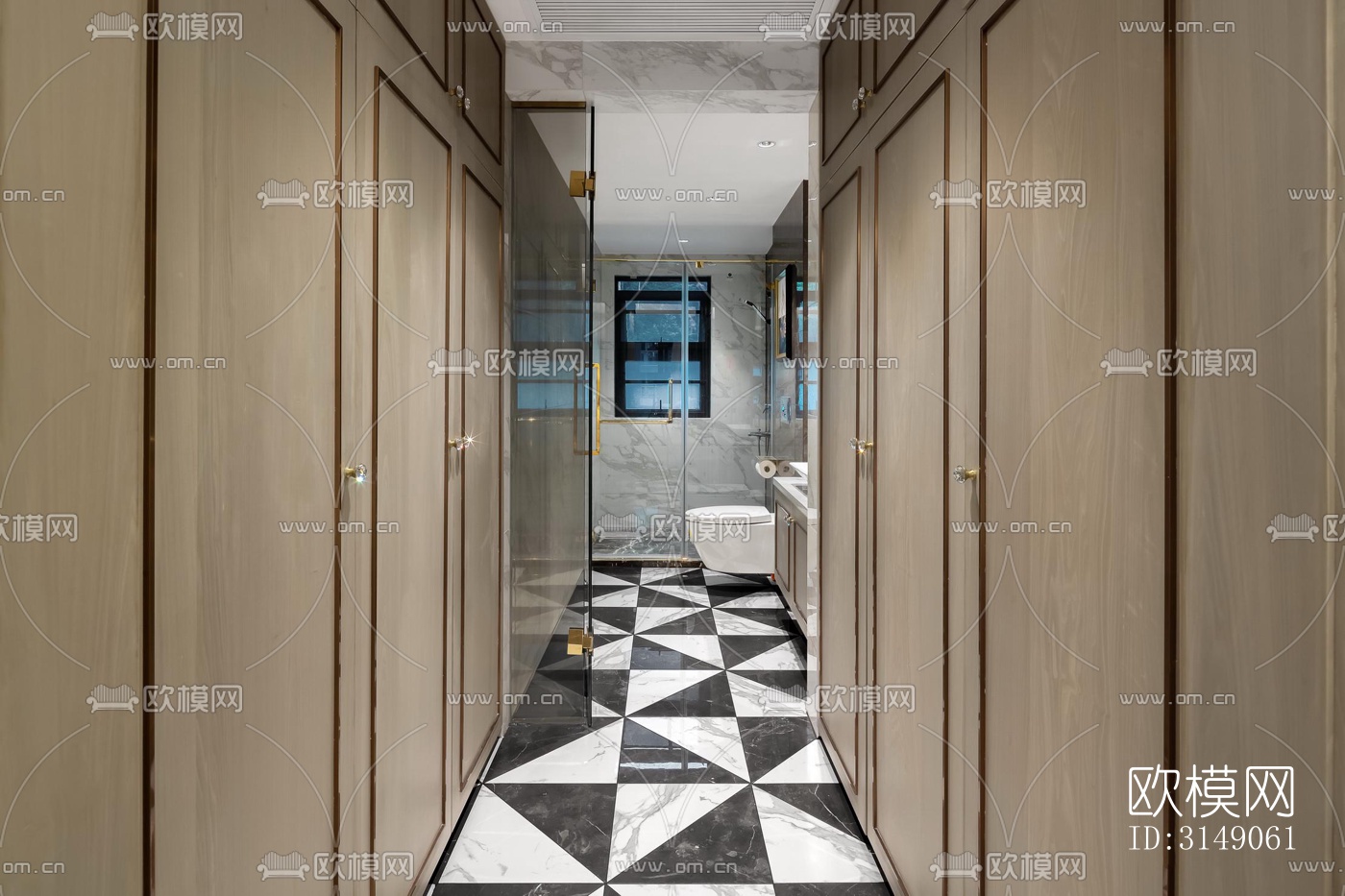 欧式平层效果图下载（渲染图17）