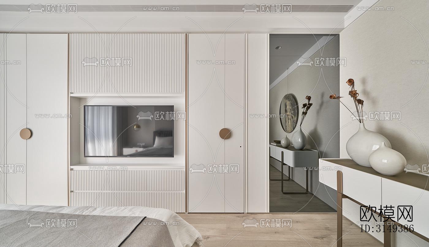 现代平层效果图下载（渲染图10）