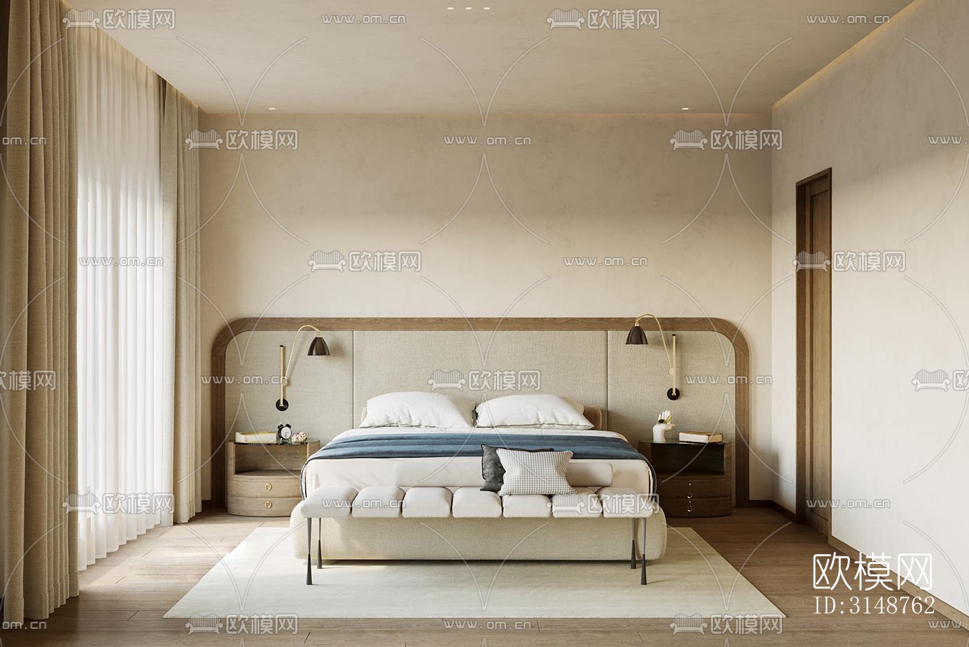 侘寂平层效果图下载（渲染图15）