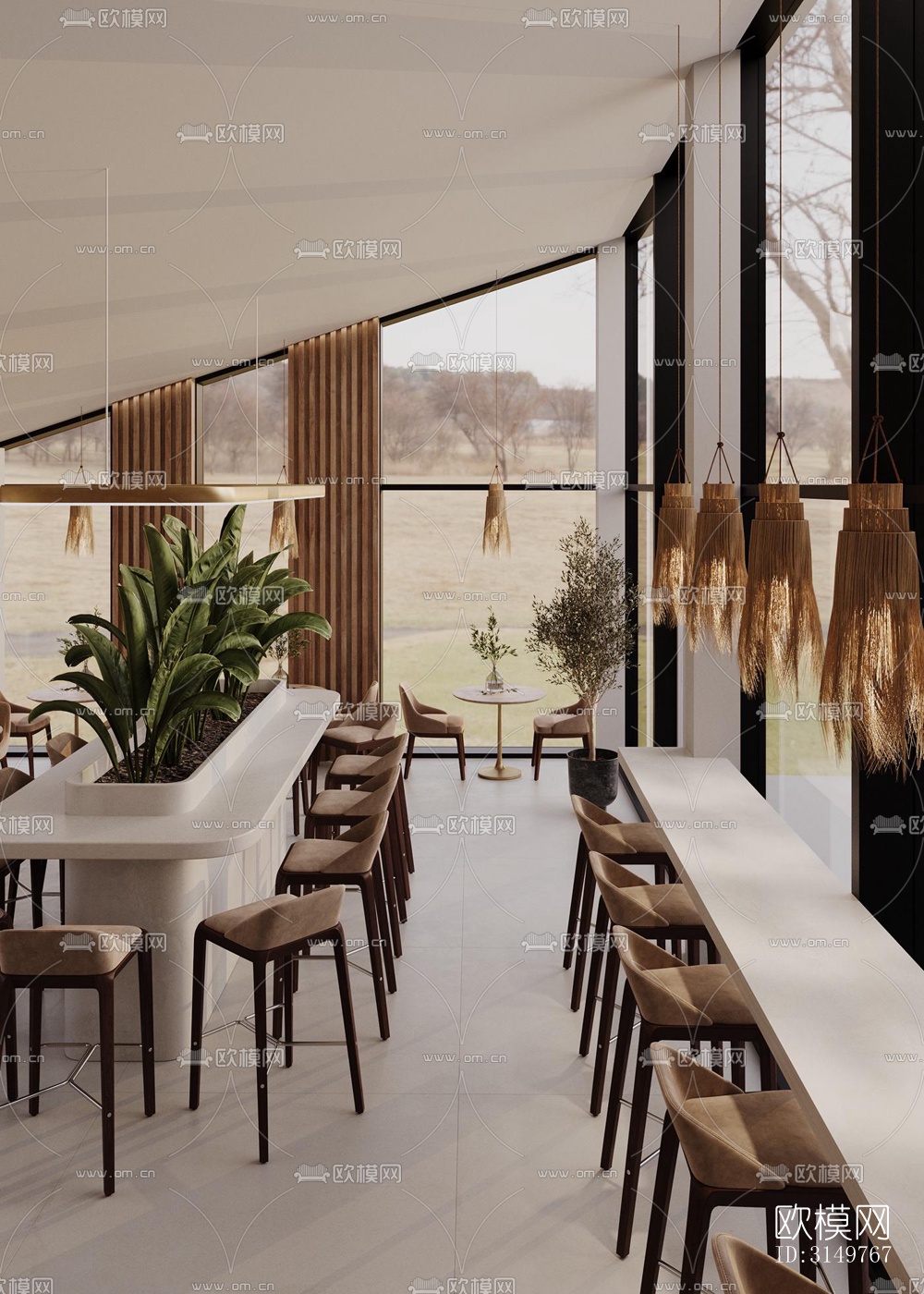 侘寂咖啡奶茶效果图下载（渲染图4）