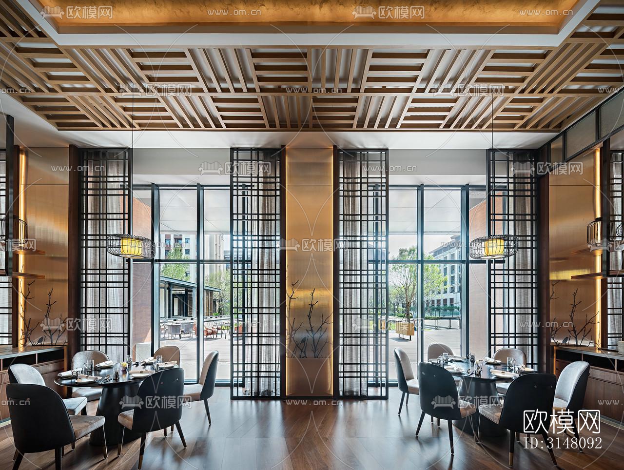 现代酒店民宿效果图下载（渲染图11）