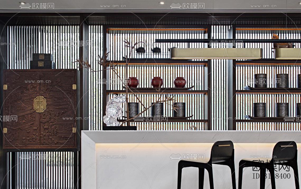 新中式养生会所效果图下载（渲染图16）