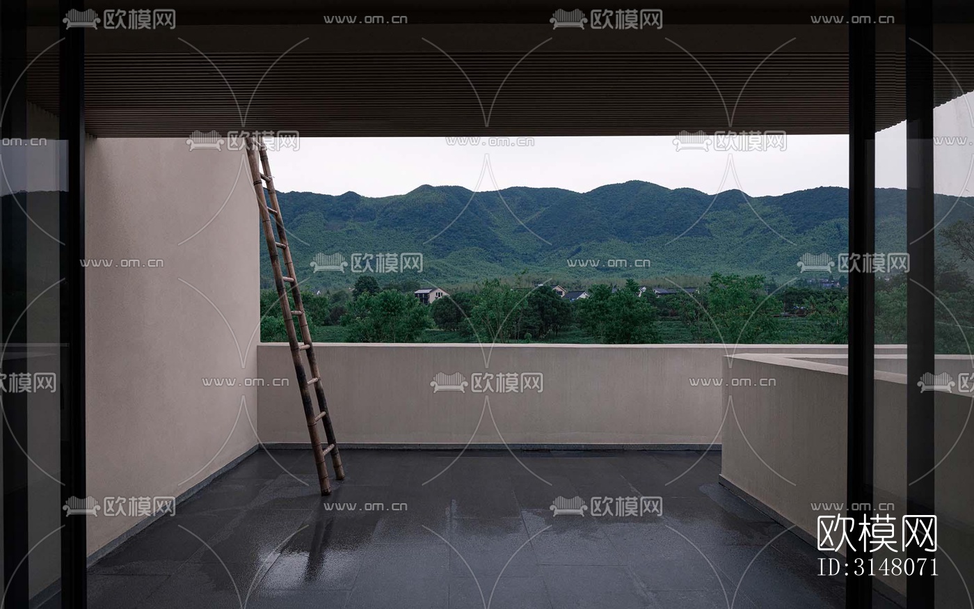 现代酒店民宿效果图下载（渲染图2）