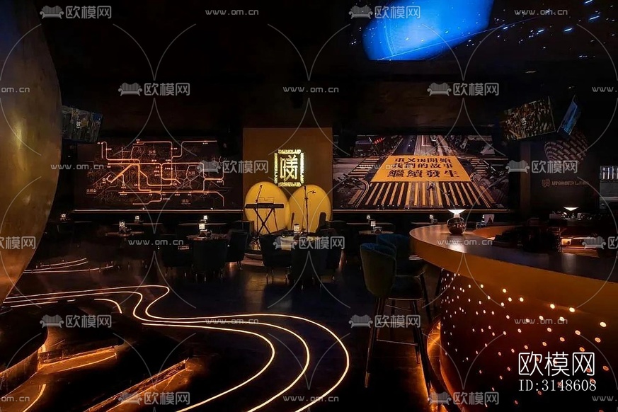 现代酒吧效果图下载(渲染图5)