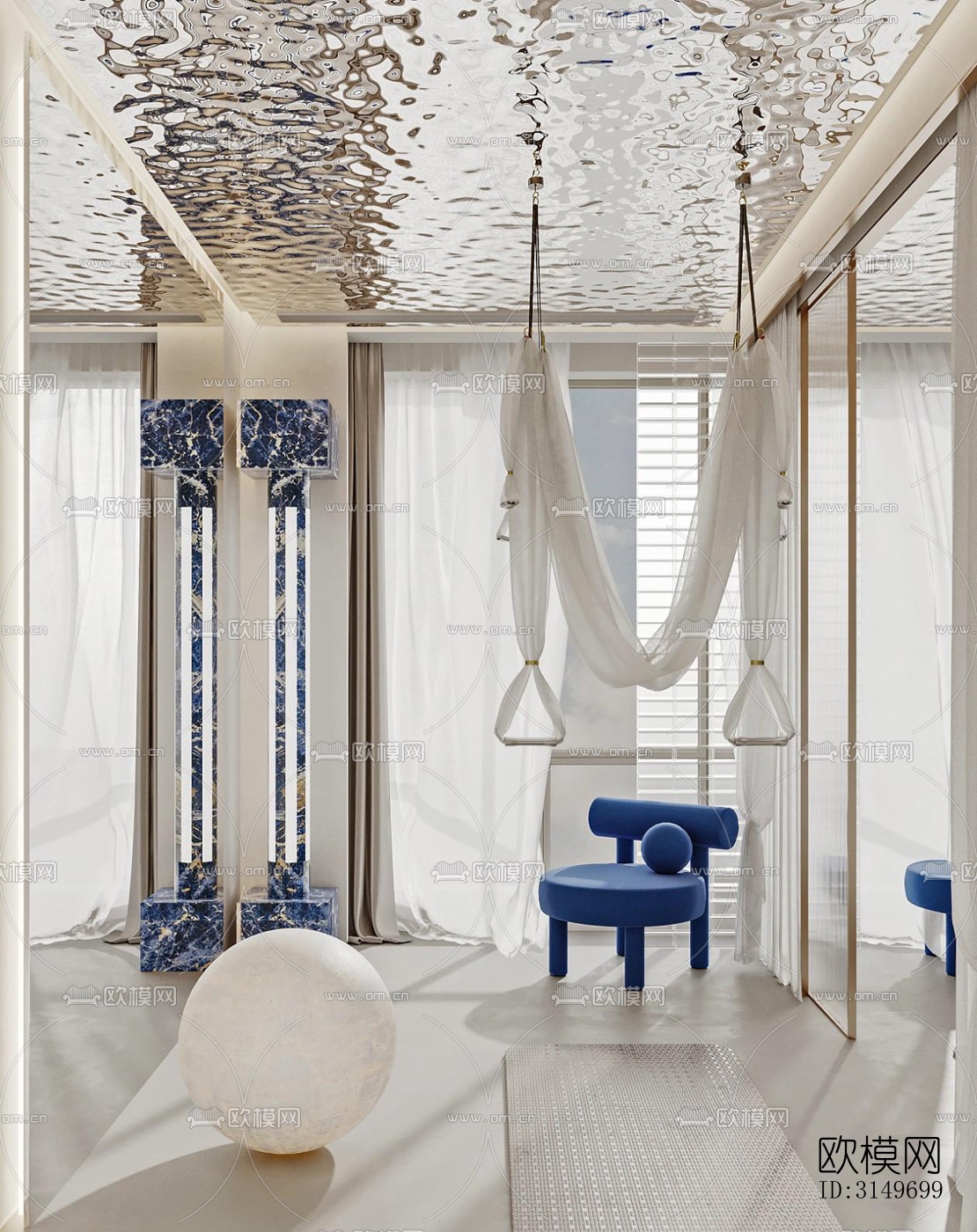 现代健身房效果图下载（渲染图3）