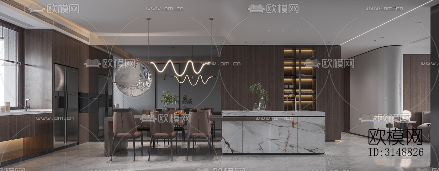 北欧平层效果图下载（渲染图7）