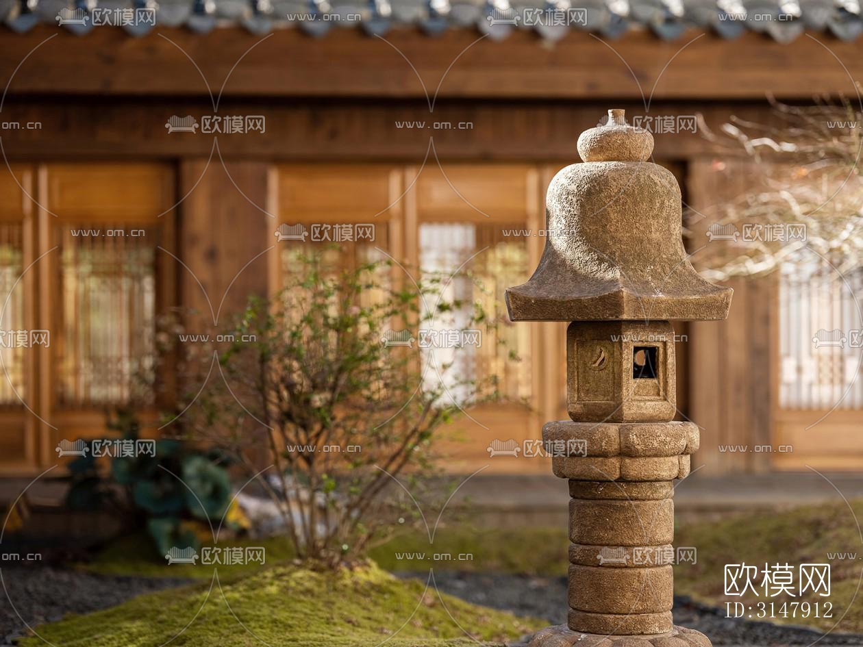 中式酒店民宿效果图下载（渲染图7）