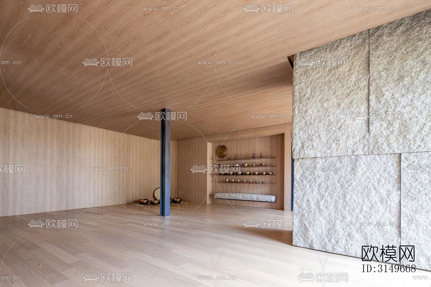 原木风健身房效果图下载（渲染图12）