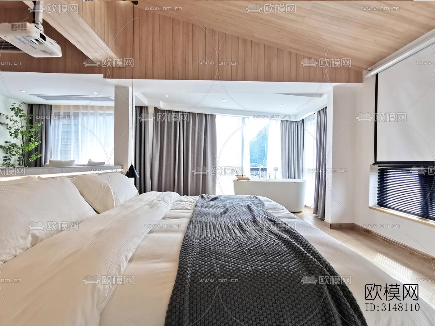 现代酒店民宿效果图下载（渲染图8）