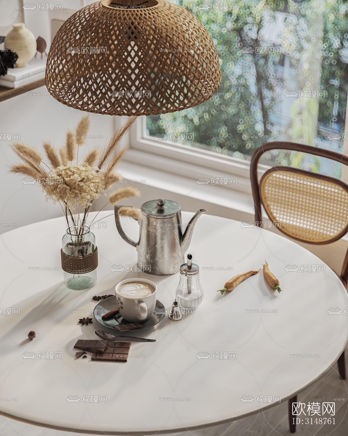 侘寂平层效果图下载（渲染图4）