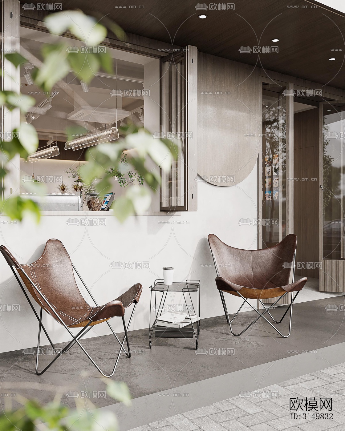 现代咖啡奶茶效果图下载（渲染图12）