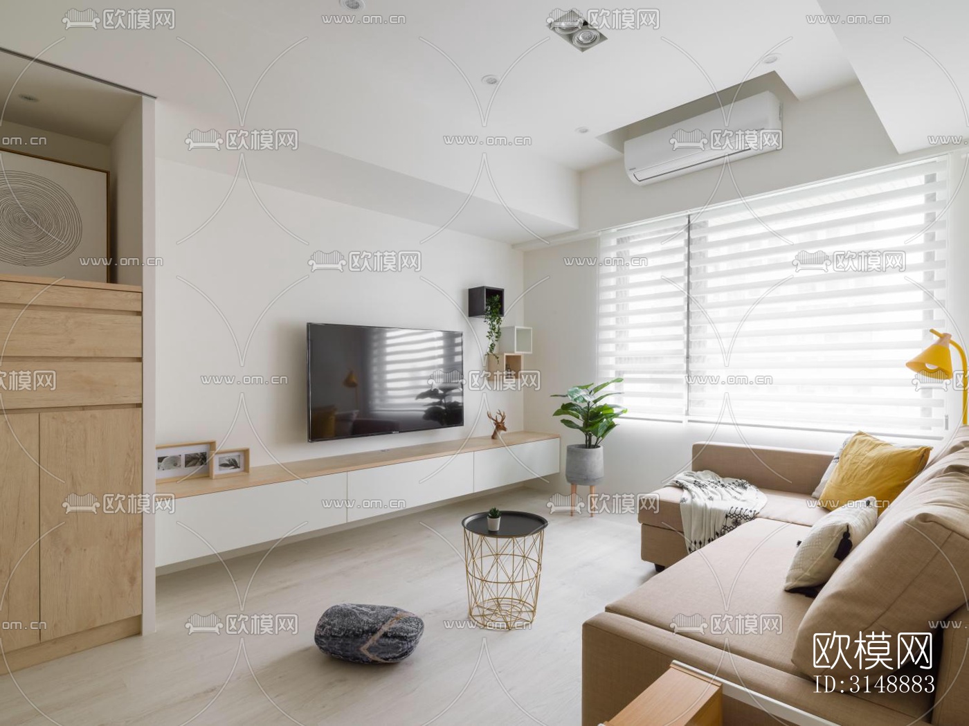 原木风平层效果图下载（渲染图2）