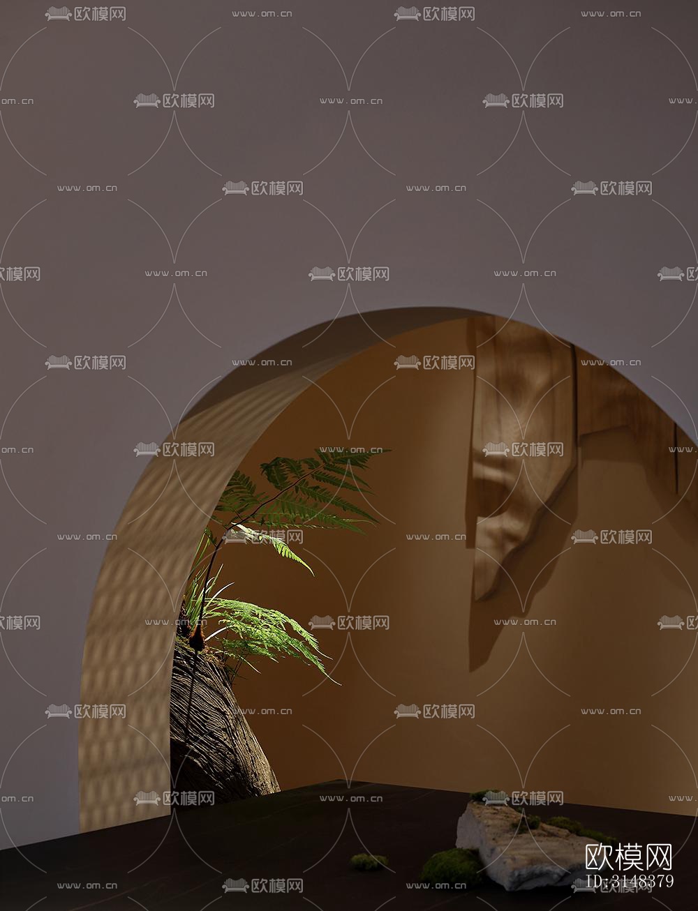 侘寂养生会所效果图下载（渲染图3）