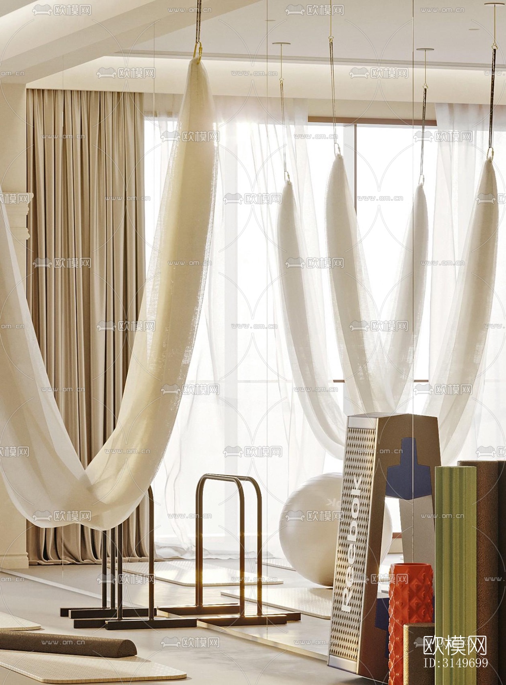 现代健身房效果图下载（渲染图6）