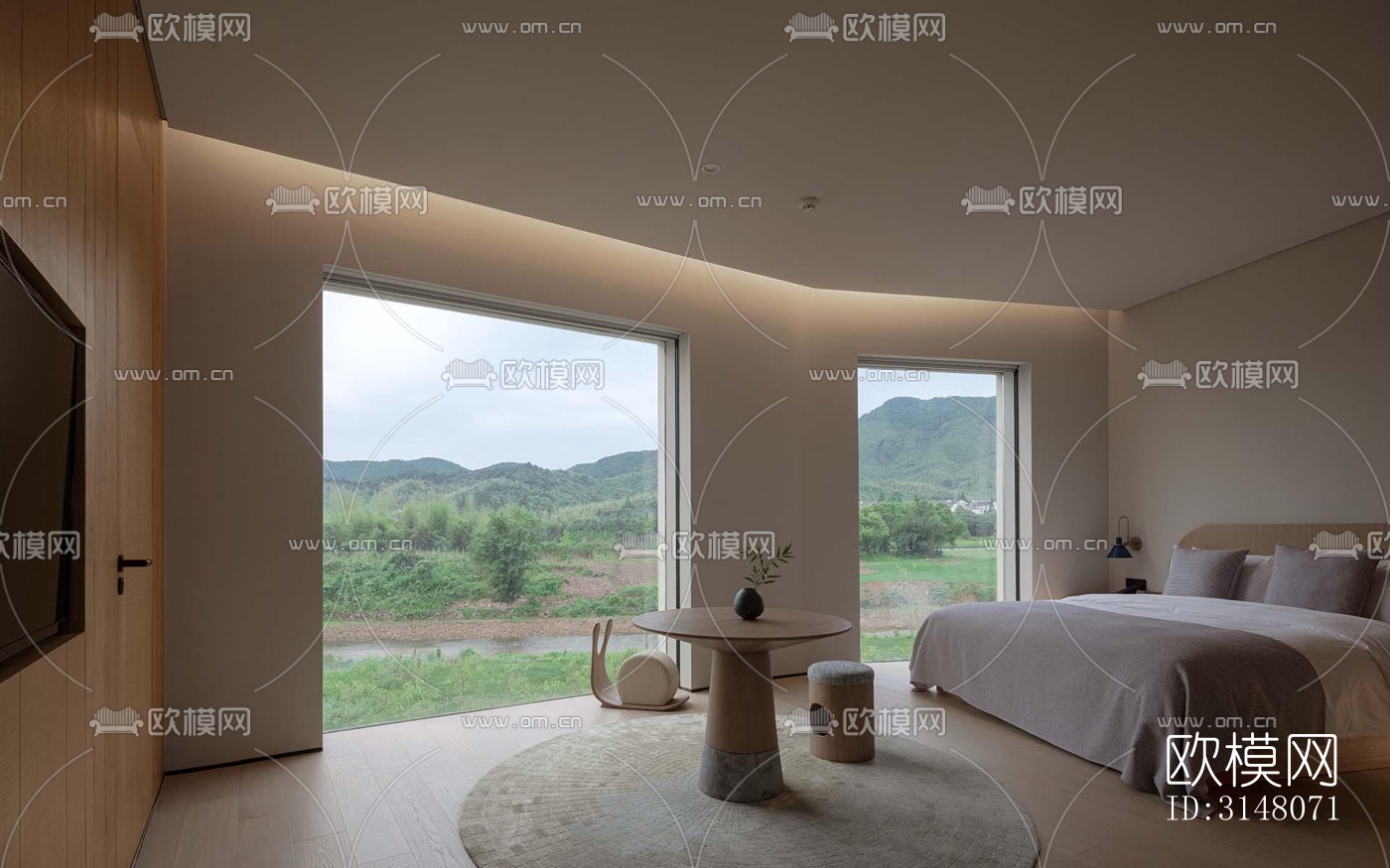 现代酒店民宿效果图下载（渲染图7）