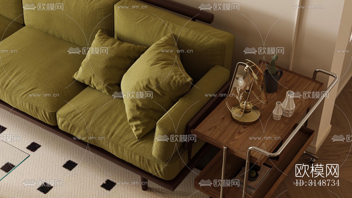 中古风平层效果图下载（渲染图10）