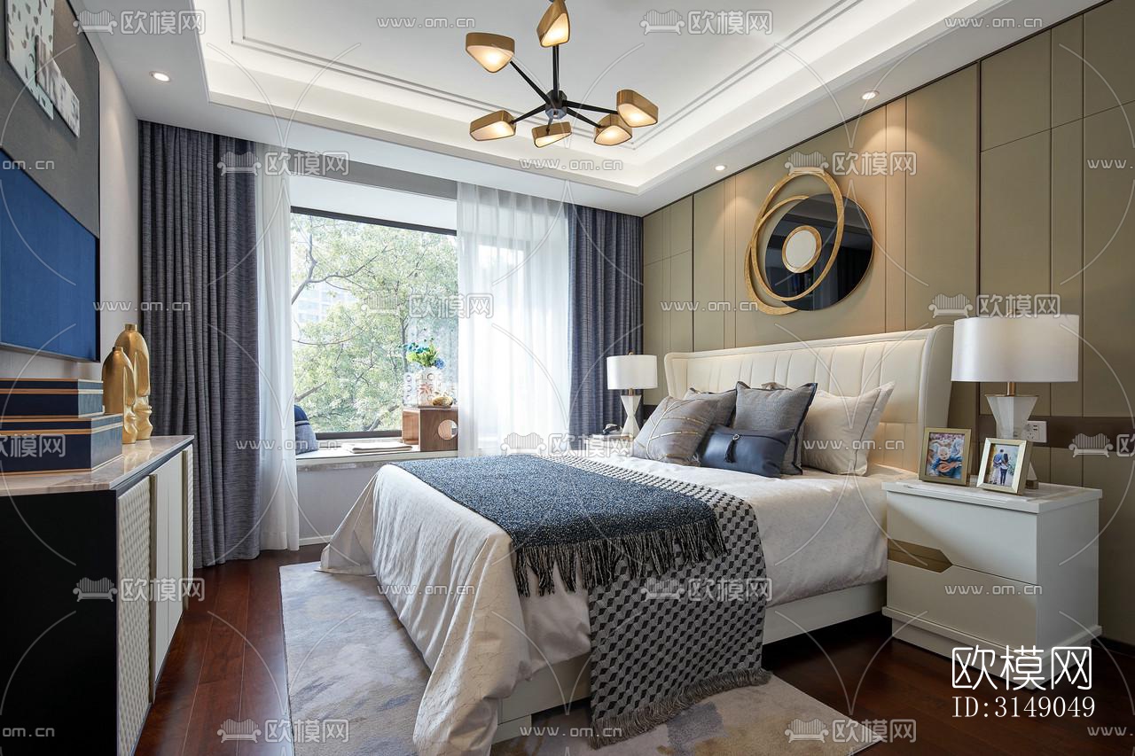 欧式平层效果图下载（渲染图4）