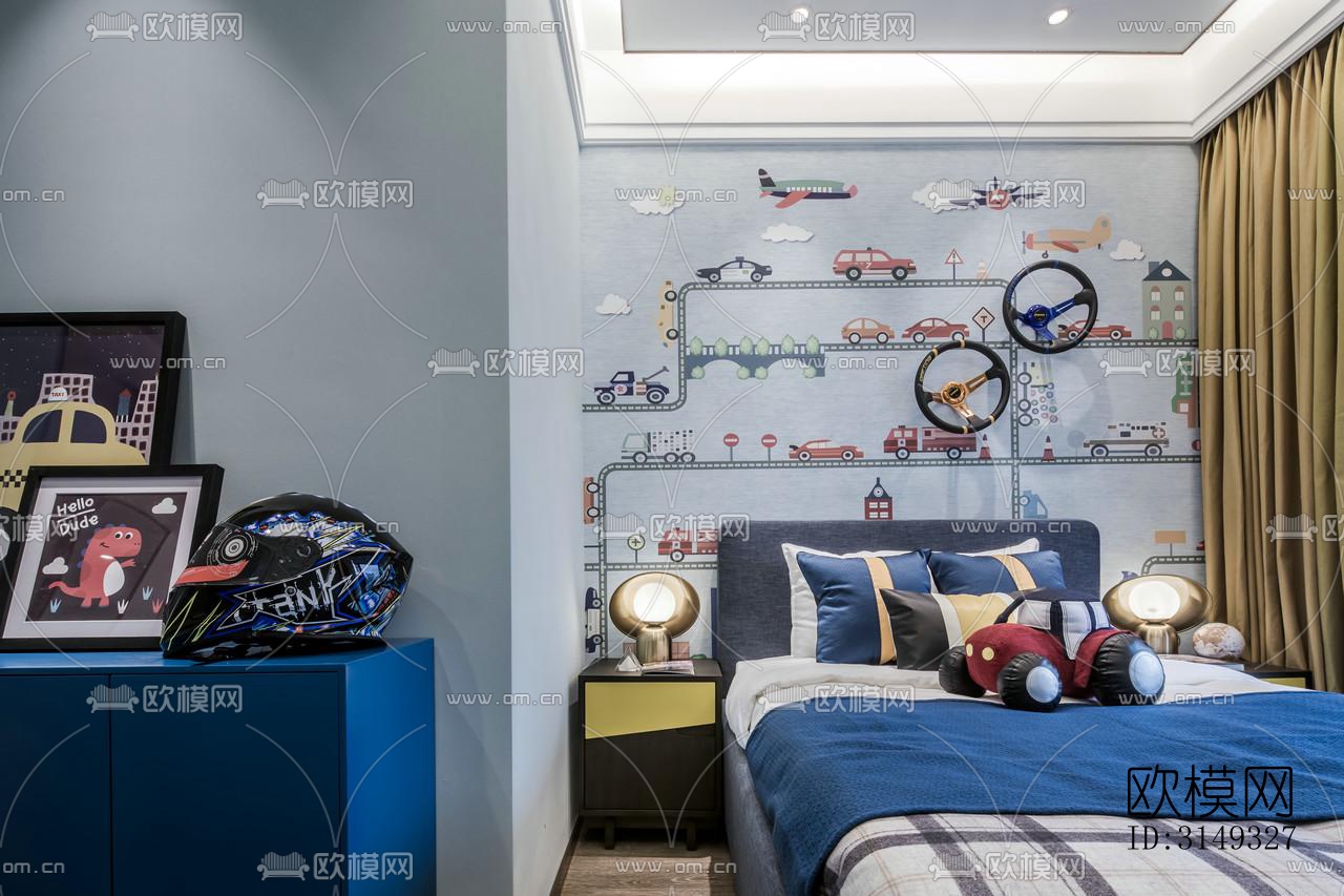 现代平层效果图下载（渲染图18）