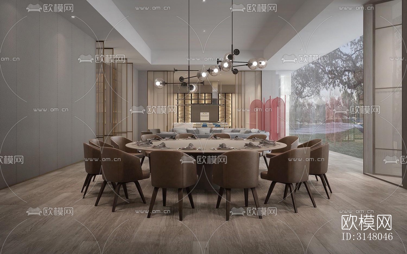 现代酒店民宿效果图下载（渲染图1）