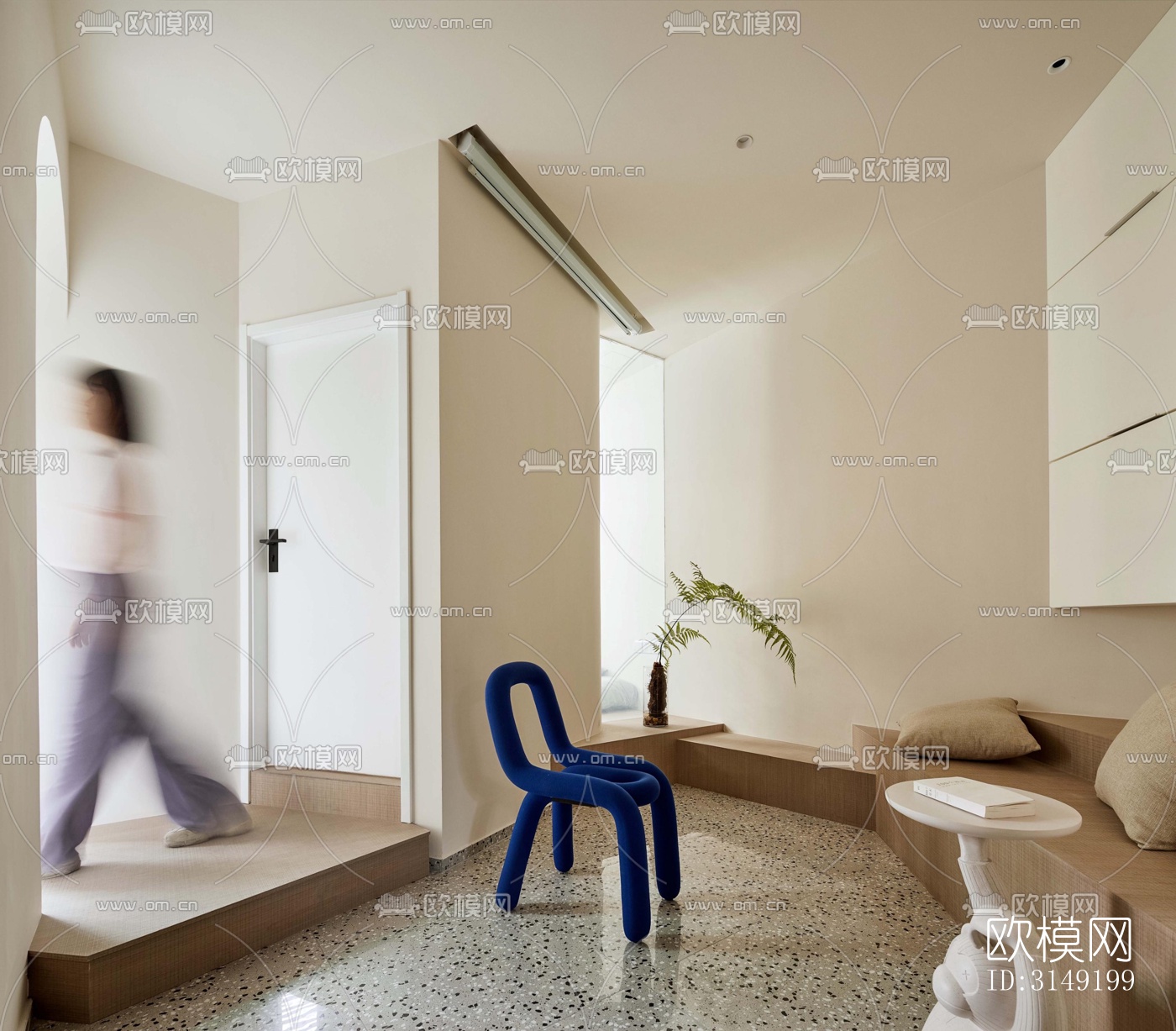 现代平层效果图下载（渲染图9）