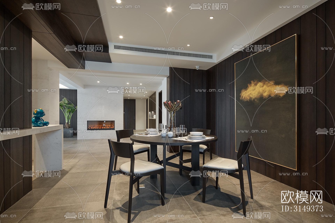 现代平层效果图下载（渲染图5）