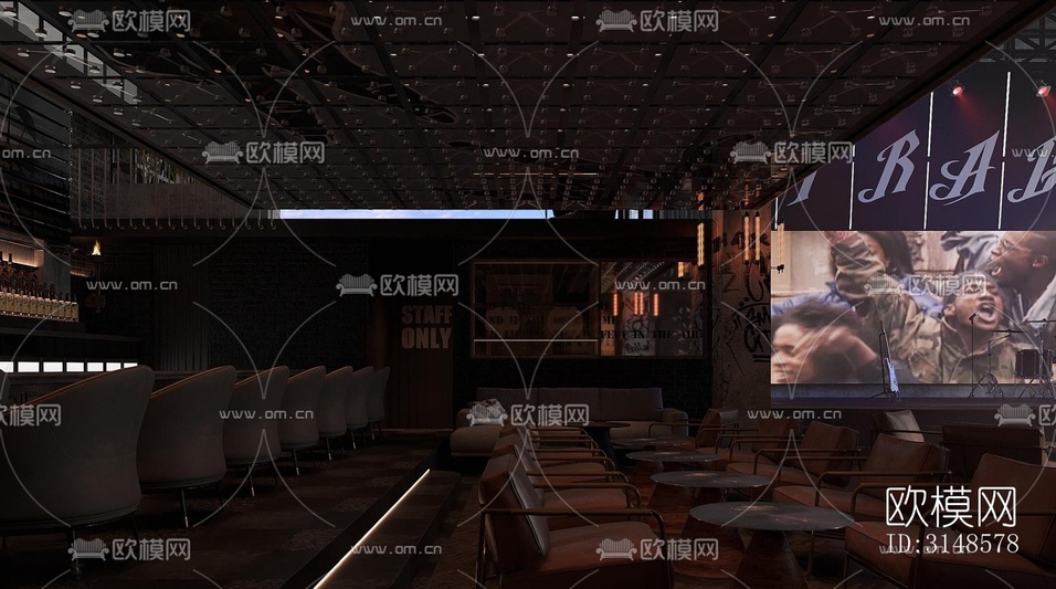 工業(yè)風(fēng)酒吧效果圖下載(渲染圖2)