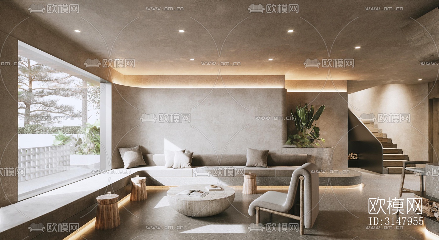 侘寂酒店民宿效果图下载（渲染图6）