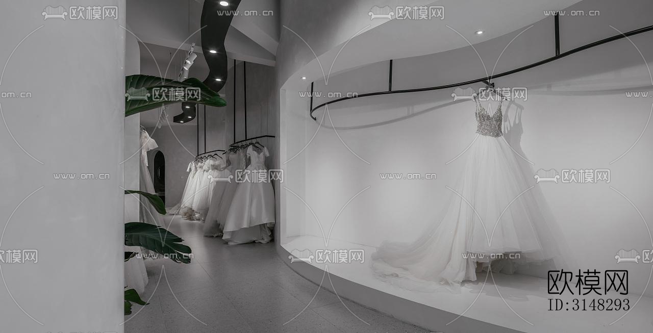 高级灰零售店铺效果图下载（渲染图3）