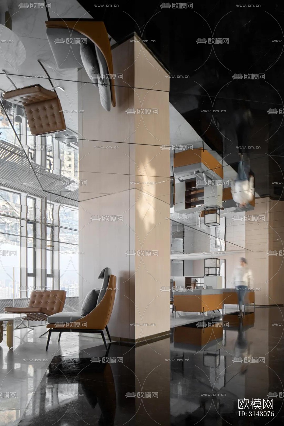 现代酒店民宿效果图下载（渲染图9）