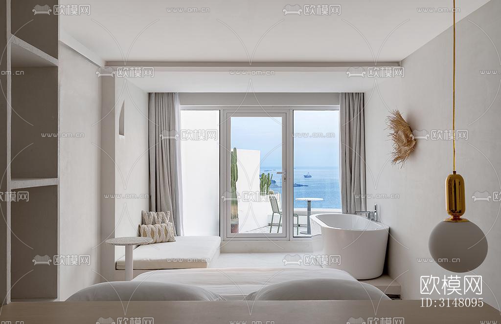 现代酒店民宿效果图下载（渲染图11）