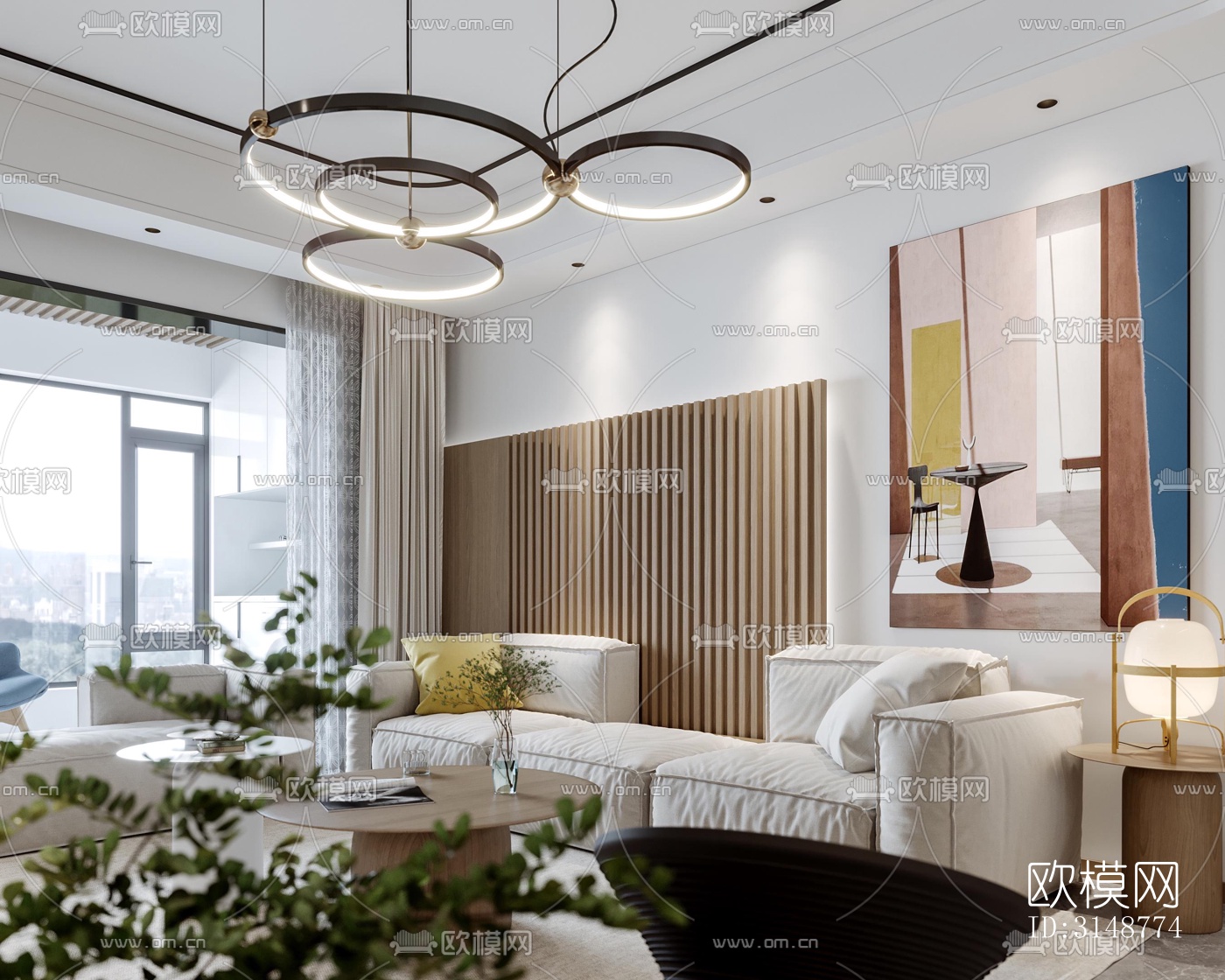 侘寂平层效果图下载（渲染图6）