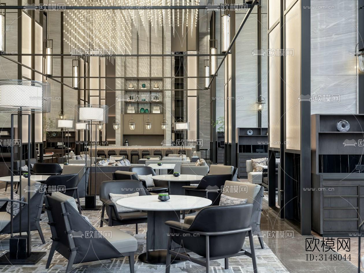 现代酒店民宿效果图下载（渲染图17）