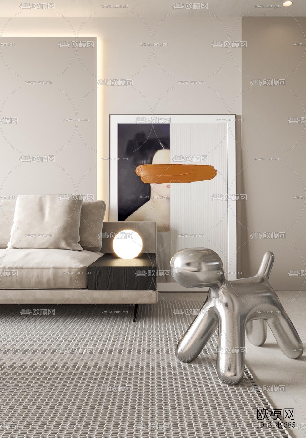 现代平层效果图下载（渲染图20）