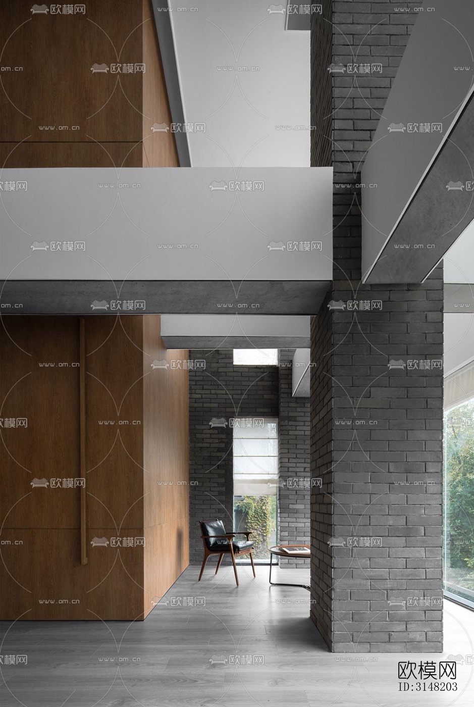 高级灰酒店民宿效果图下载（渲染图12）