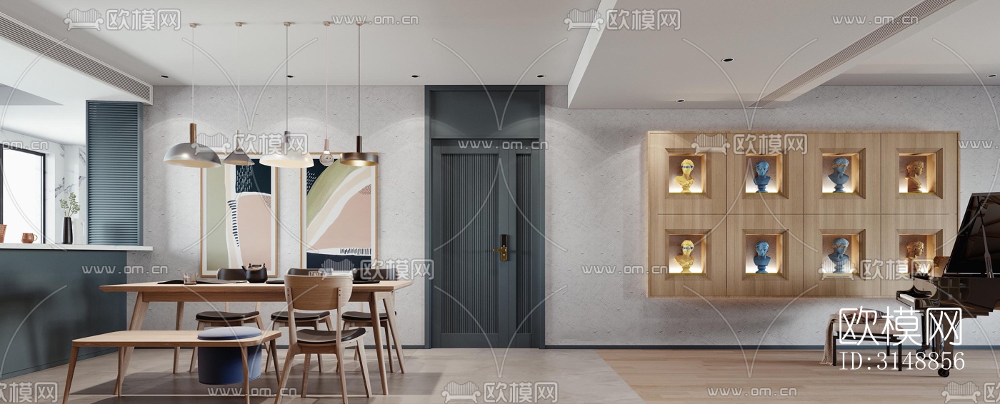 北欧平层效果图下载（渲染图10）