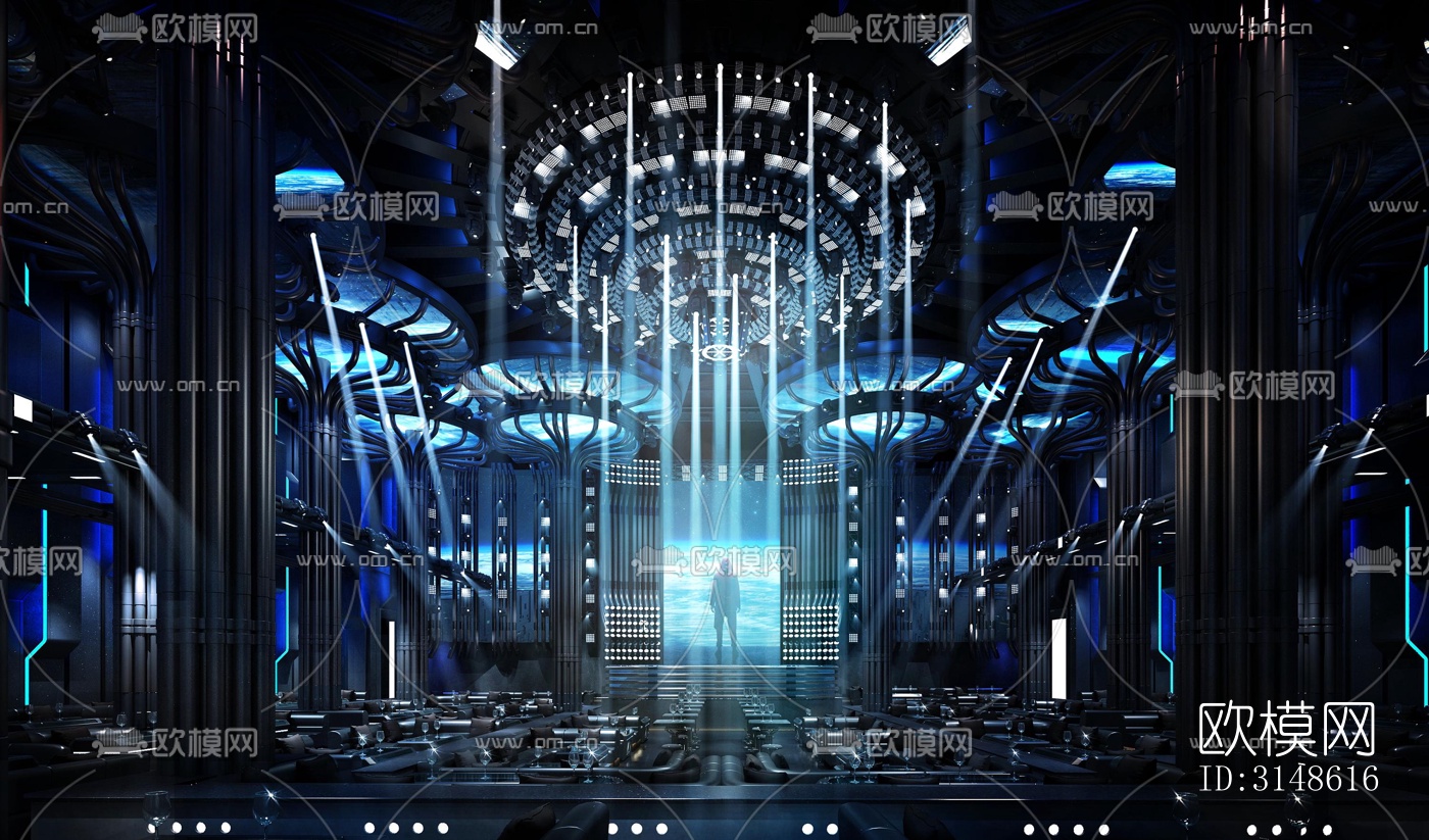 现代酒吧效果图下载（渲染图1）