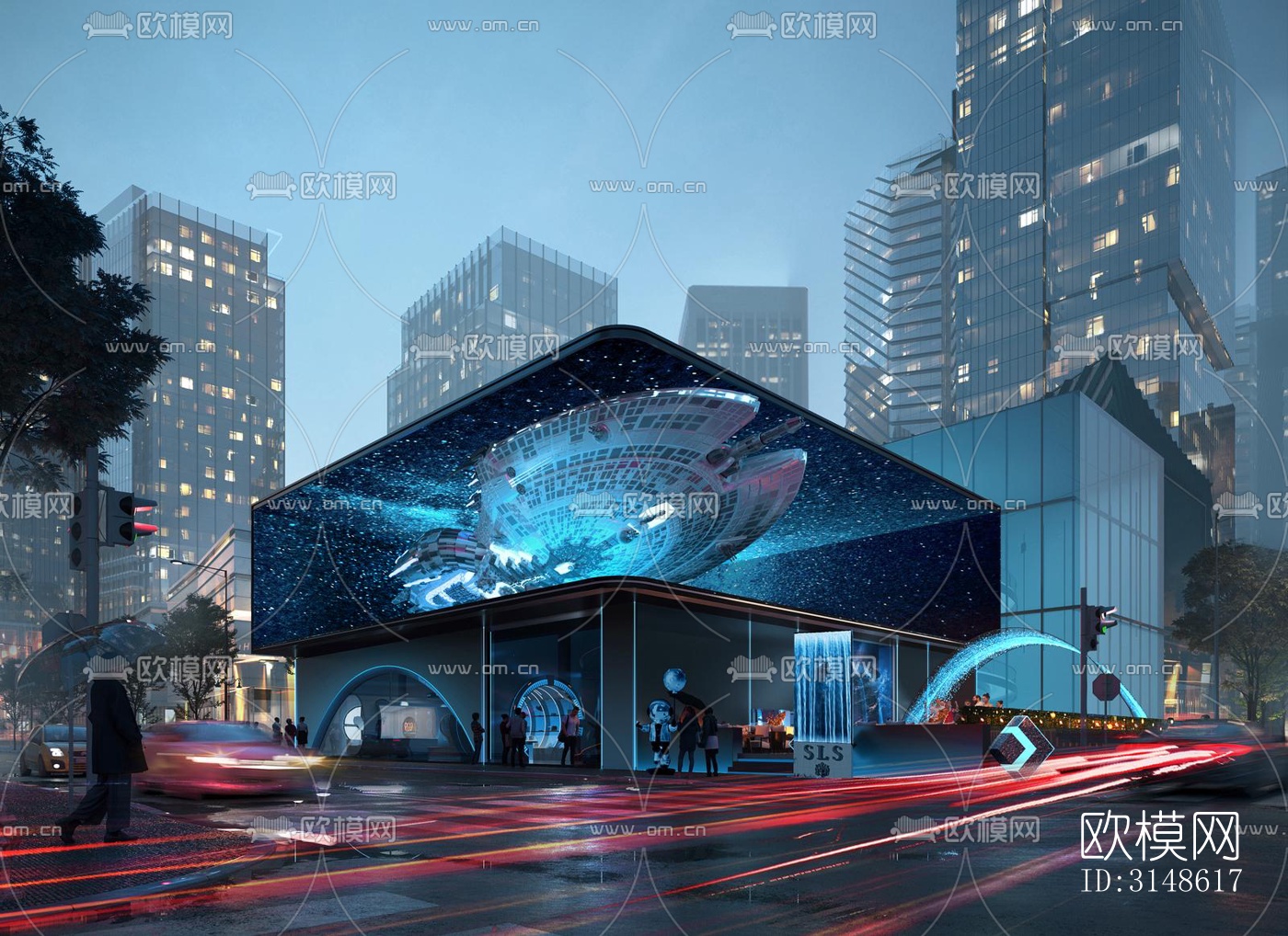 现代酒吧效果图下载（渲染图8）